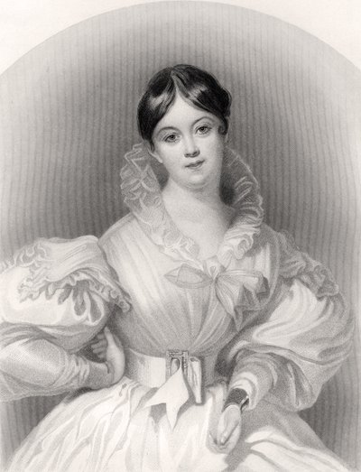 Letitia Elizabeth Landon, engraved by J. Thompson, from 